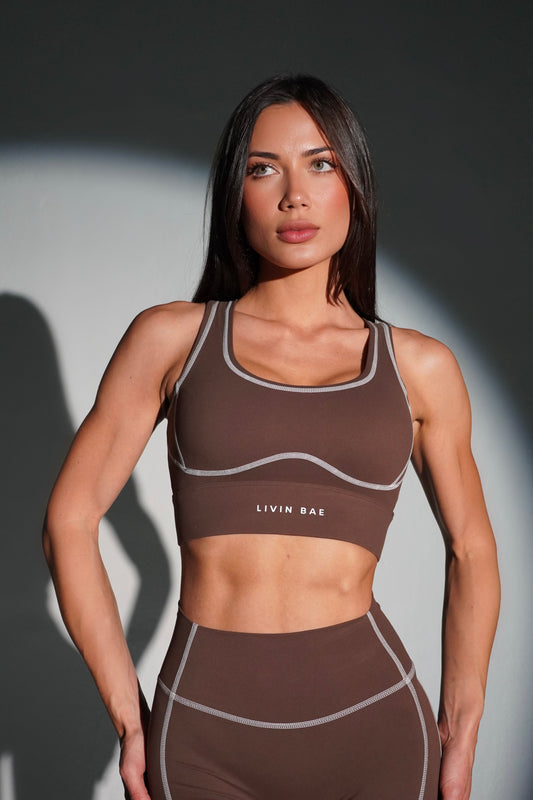 Chestnut flash sport bra