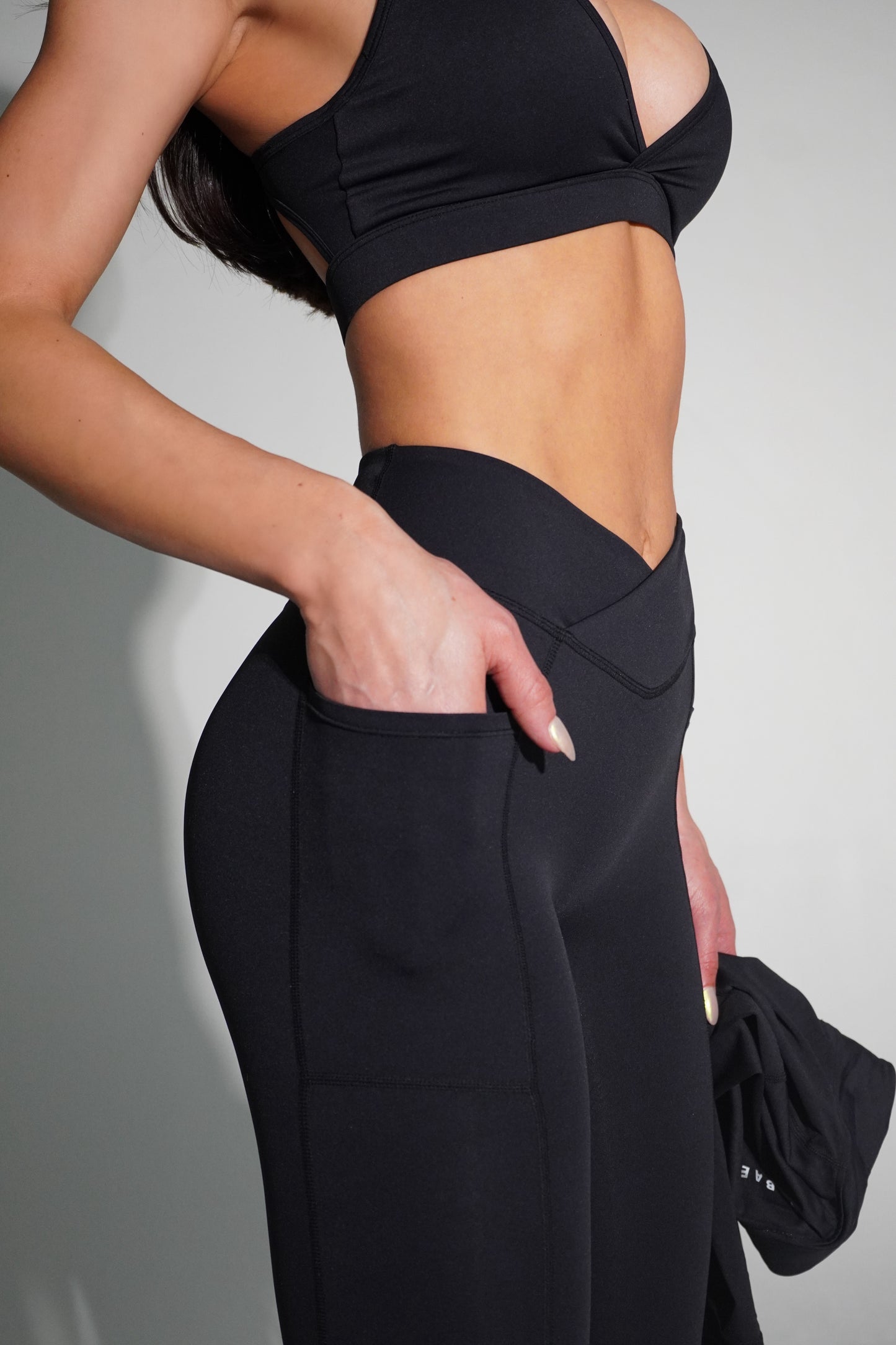 Elite black workout wide leggings