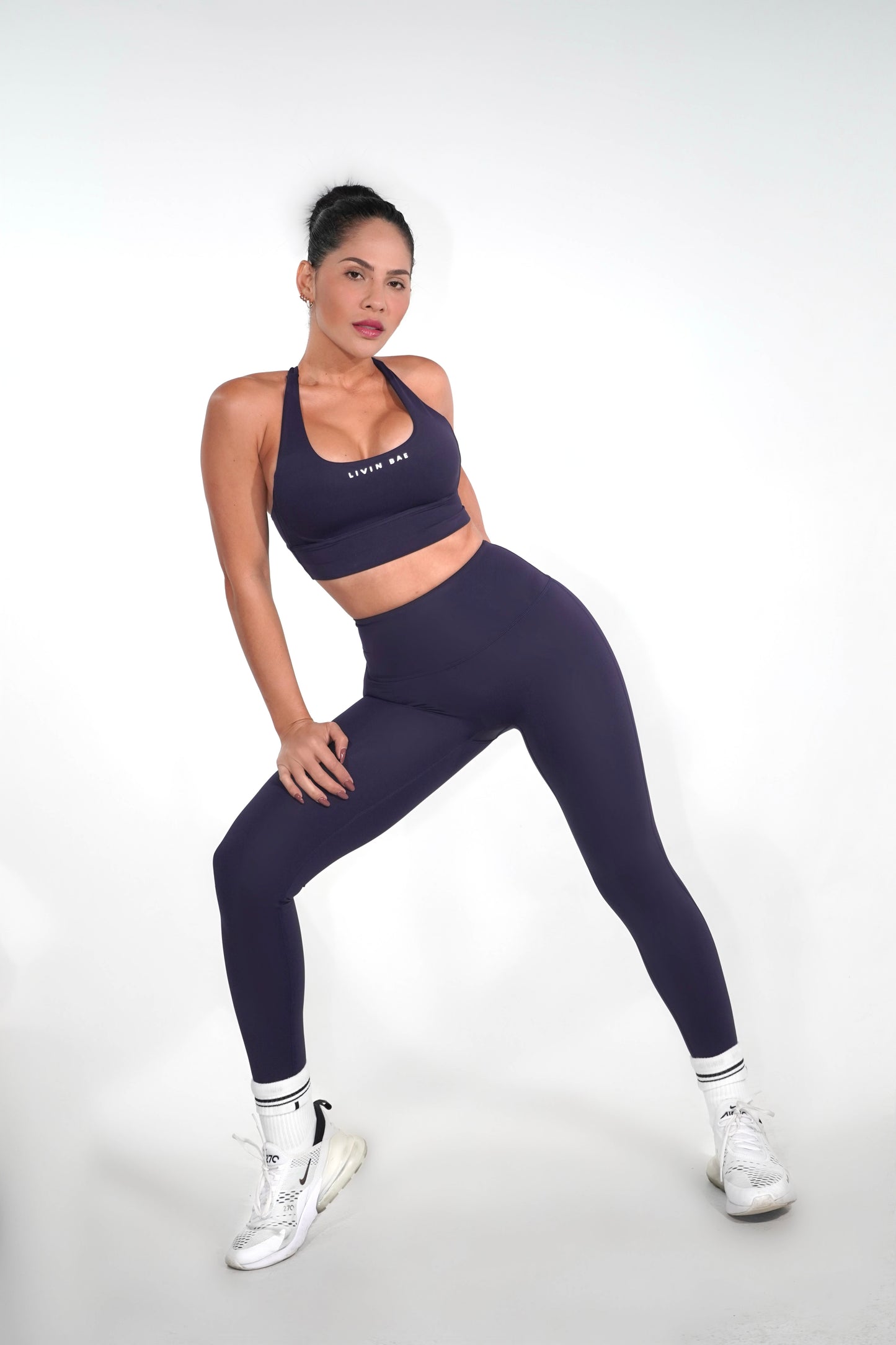 Navy flex leggings